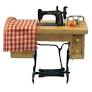 Streets Ahead D1068 - Sewing Machine on Table (Non Working)