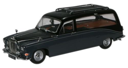 Oxford Diecast DS008 - Daimler Hearse Black/Carlton Grey