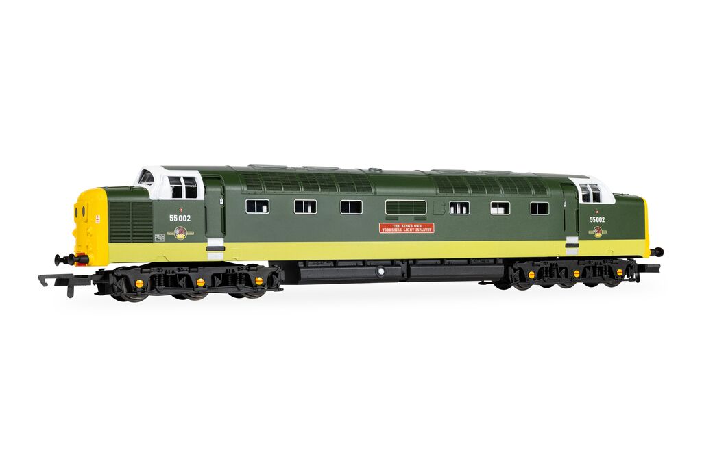 Hornby R30438TXS - RailRoad: Class 55 (Deltic) - BR - 55002 'The Kings own Yorkshire Light Infantry' (DCC Sound Fitted)