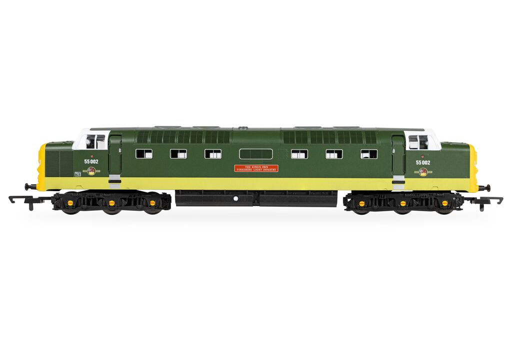 Hornby R30438TXS - RailRoad: Class 55 (Deltic) - BR - 55002 'The Kings own Yorkshire Light Infantry' (DCC Sound Fitted)