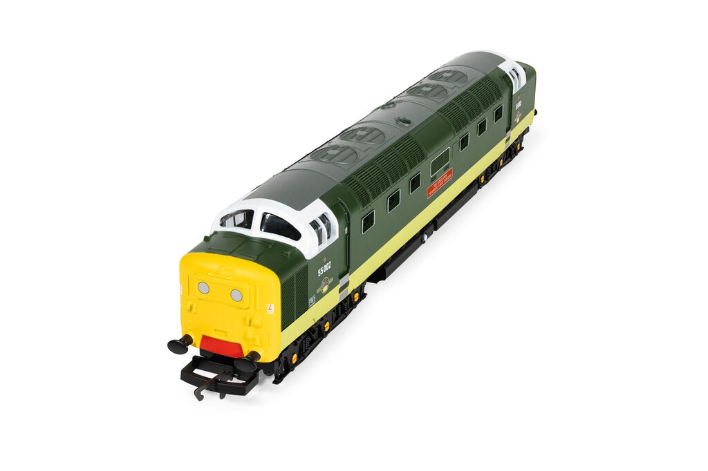 Hornby R30438TXS - RailRoad: Class 55 (Deltic) - BR - 55002 'The Kings own Yorkshire Light Infantry' (DCC Sound Fitted)