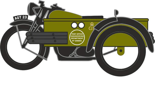 Oxford Diecast NBSA004 - Motorcycle and Sidecar Post Office Telephones