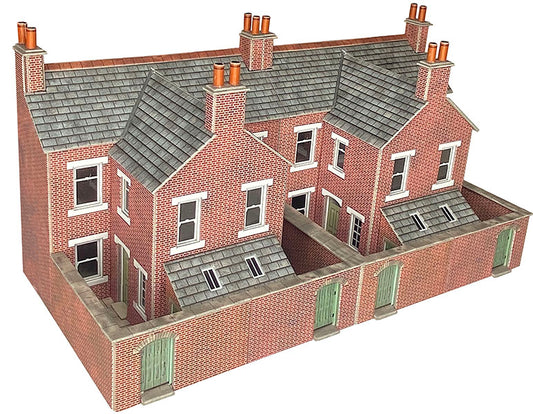 Metcalfe PO304 - Low Relief Terraced House Backs (Brick Built)