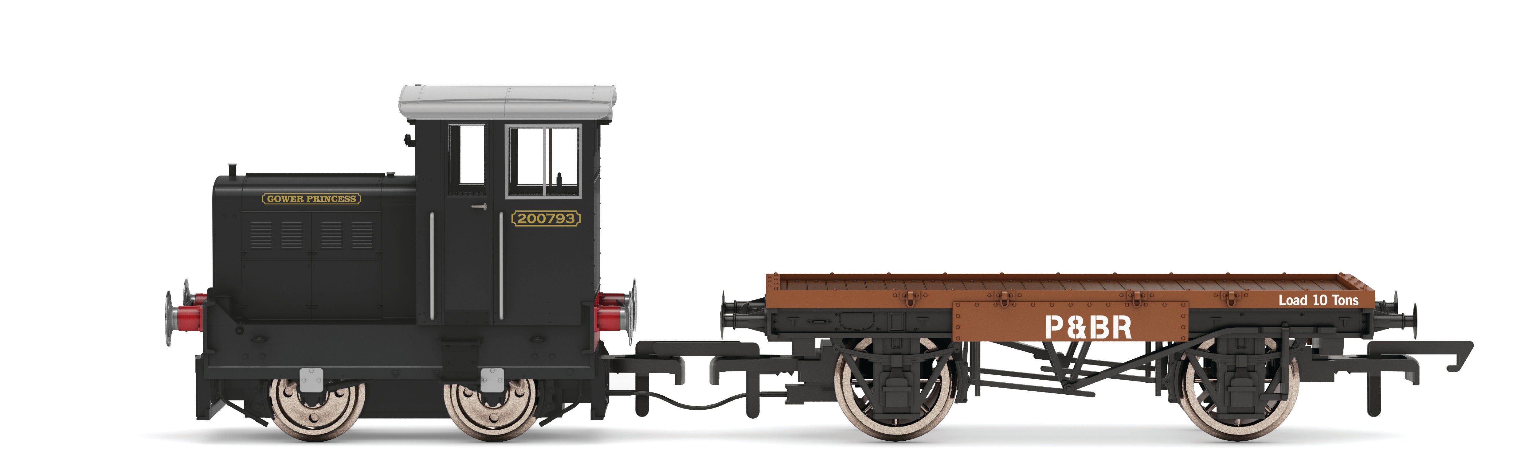 Hornby R30013 - Ruston & Hornsby 48DS 0-4-0 & Flatbed Wagon 'Gower Pri ...
