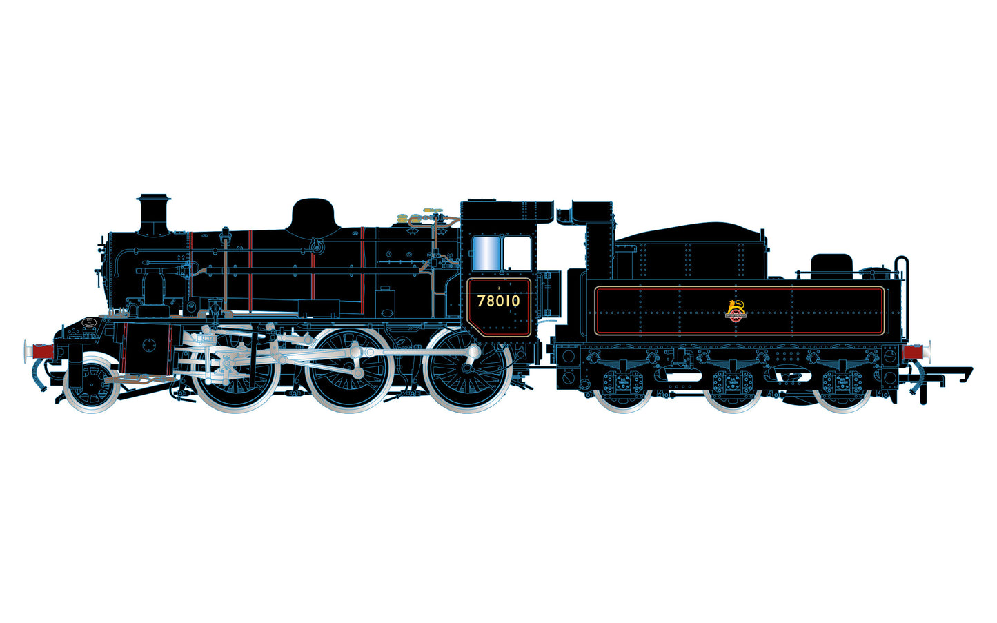 Hornby R3838 - Early BR Standard 2MT 2-6-0 No. 78010