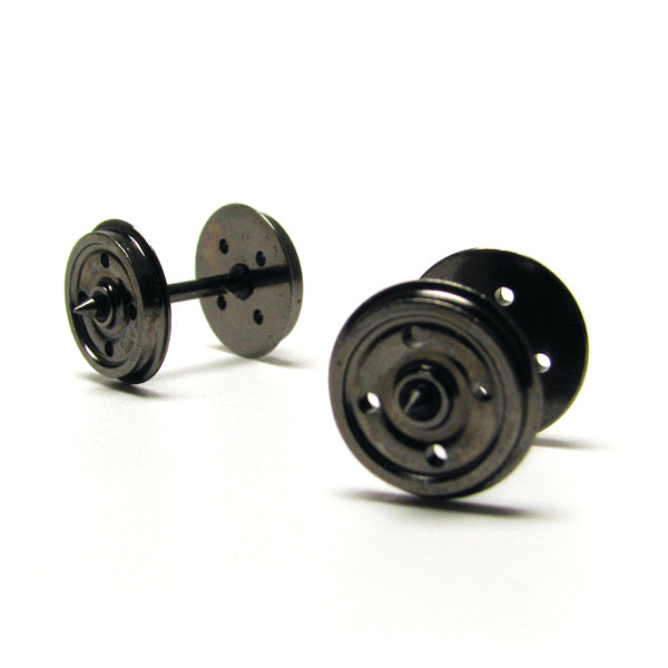 Hornby R8234 - 14.1mm Diameter Metal 4 hole Disc Wheel/Axle Set (Pack 10)