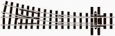 Peco SL-E495 - Turnout (Mainline Sleepers), Medium Radius, Right Hand