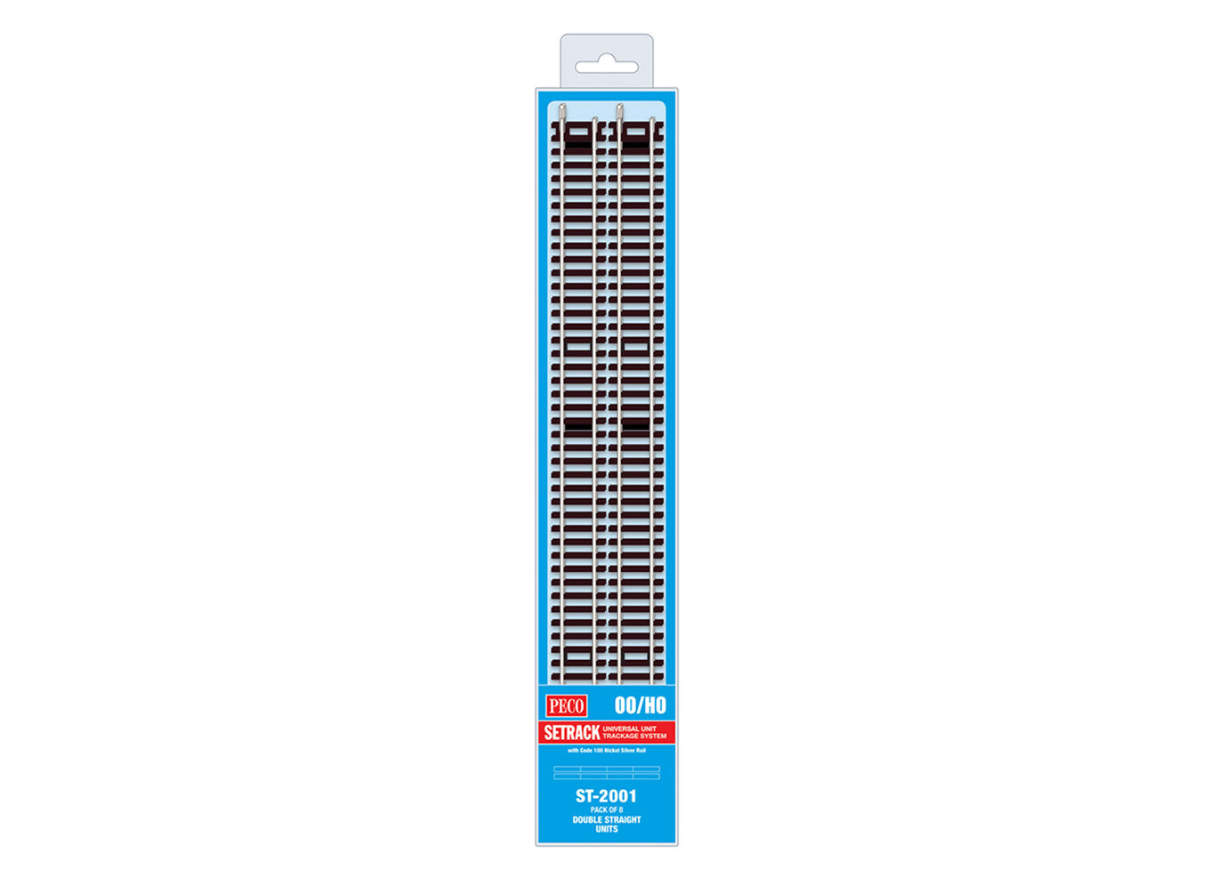 Peco ST2001 - Double Straight (Pack of 8)