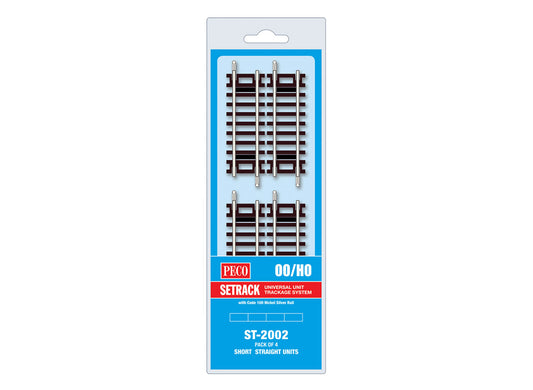 Peco ST2002 - Short Straight (Pack of 4)