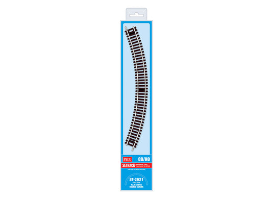 Peco ST2021 - Double Curve, 1st Radius (Pack of 4)