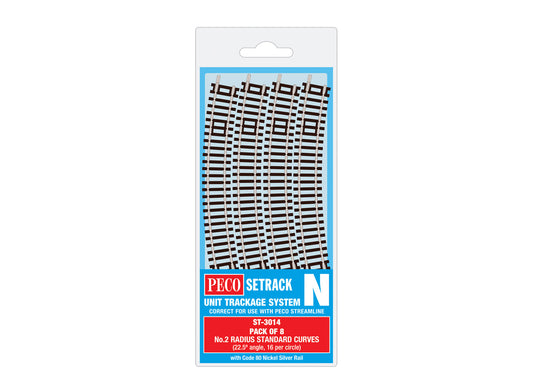 Peco ST3014 - Standard Curve, 2nd Radius (Pack of 8)