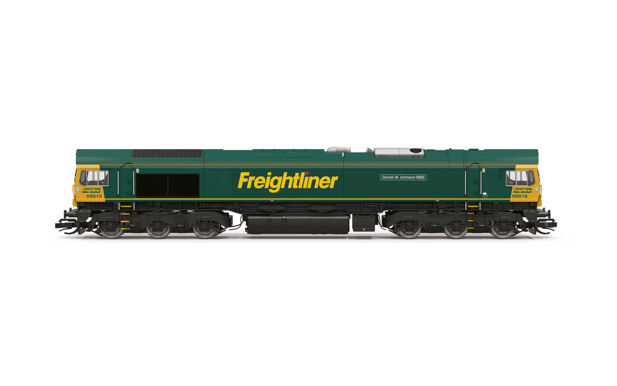 Hornby TT3031M - Freightliner - Class 66 - 66619 'Derek W Johnson MBE'