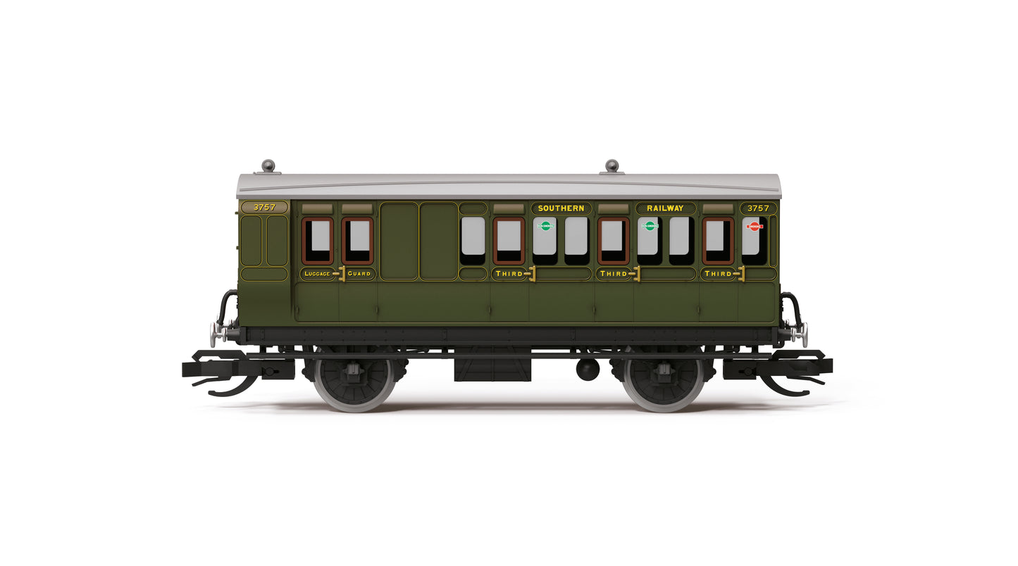 Hornby TT4053 - SR - 4 Wheel - '3757' - Third Class Brake Coach