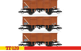 Hornby TT6039 - BR - 21T Mineral Wagon - Triple Pack