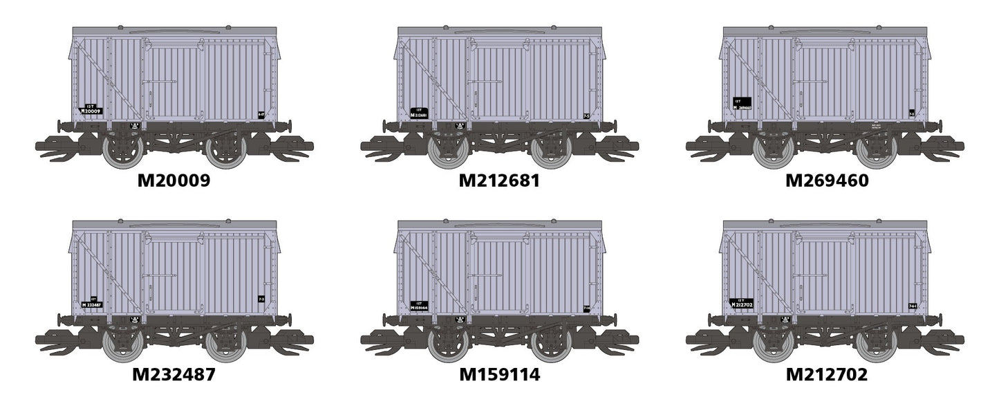 Peco TTR61302 - TT:120 Six Ex-LMS 9ft Wheelbase Van, British Railways