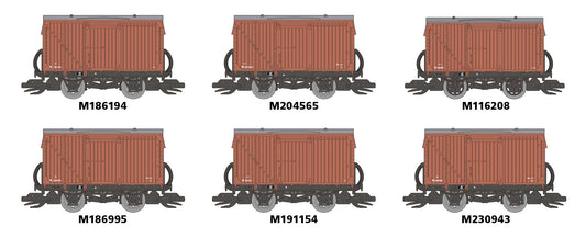 Peco TTR61303 - TT:120 Six Ex-LMS 9ft Wheelbase Van, British Railways