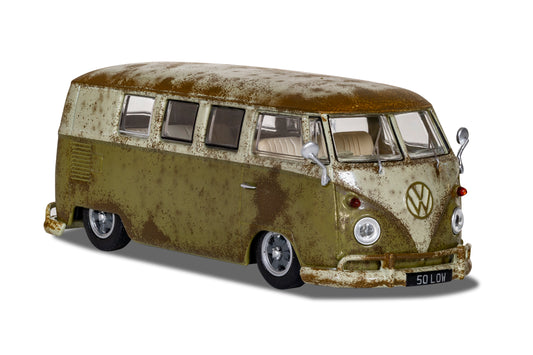 Corgi VA14501 - Volkswagen Campervan Type 2 1500, Rat Look Mango Green and Seagull Grey