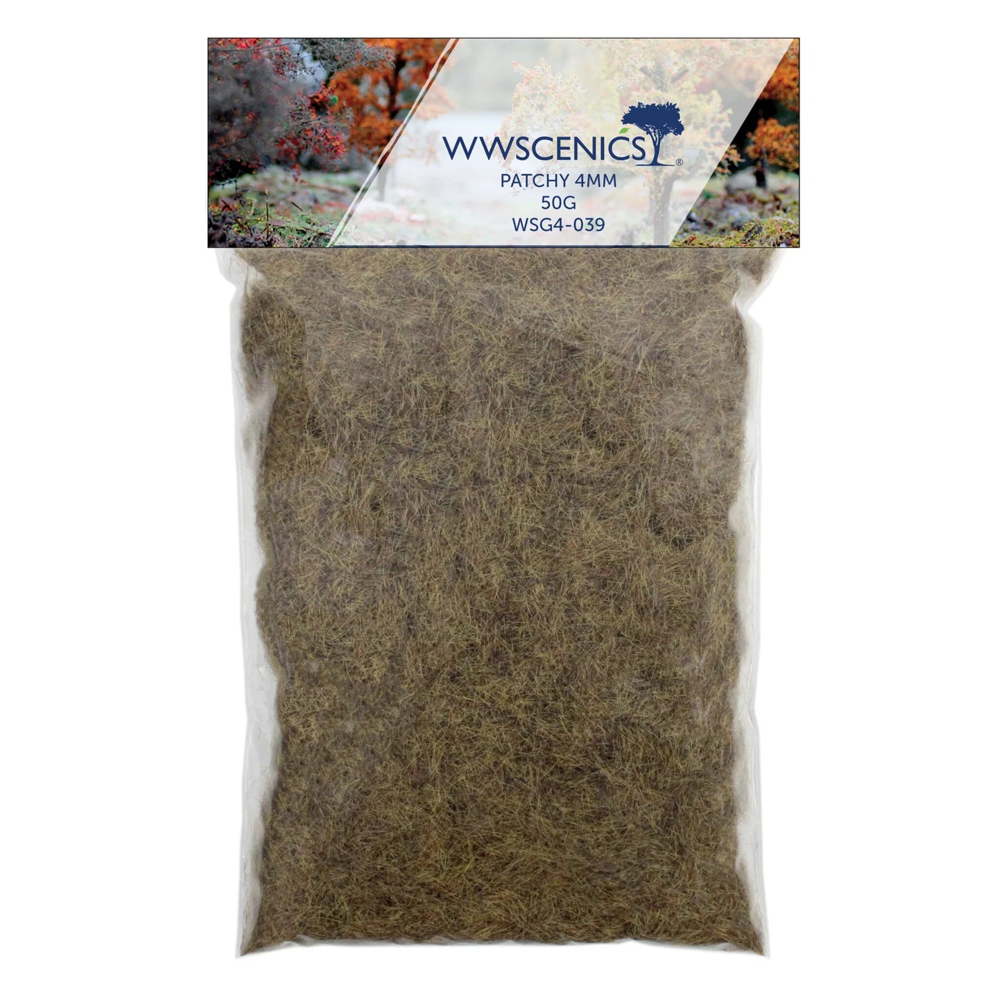 WWScenics WSG4-039 - 4mm Patchy Static Grass (50g)