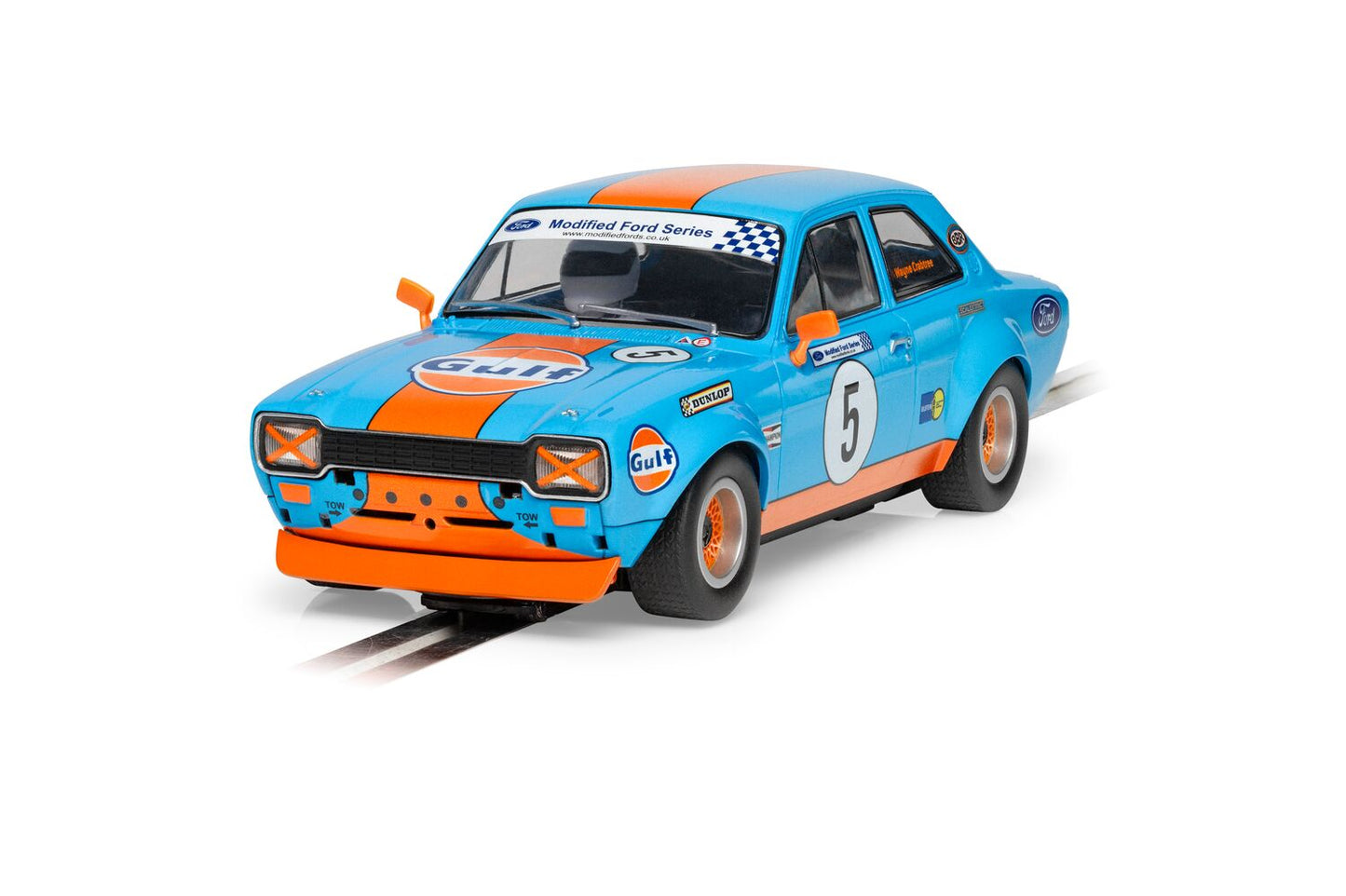 Scalextric C430 - Ford Escort Mk1 - Wayne Crabtree Modified Ford Series 2023 - Gulf Edition