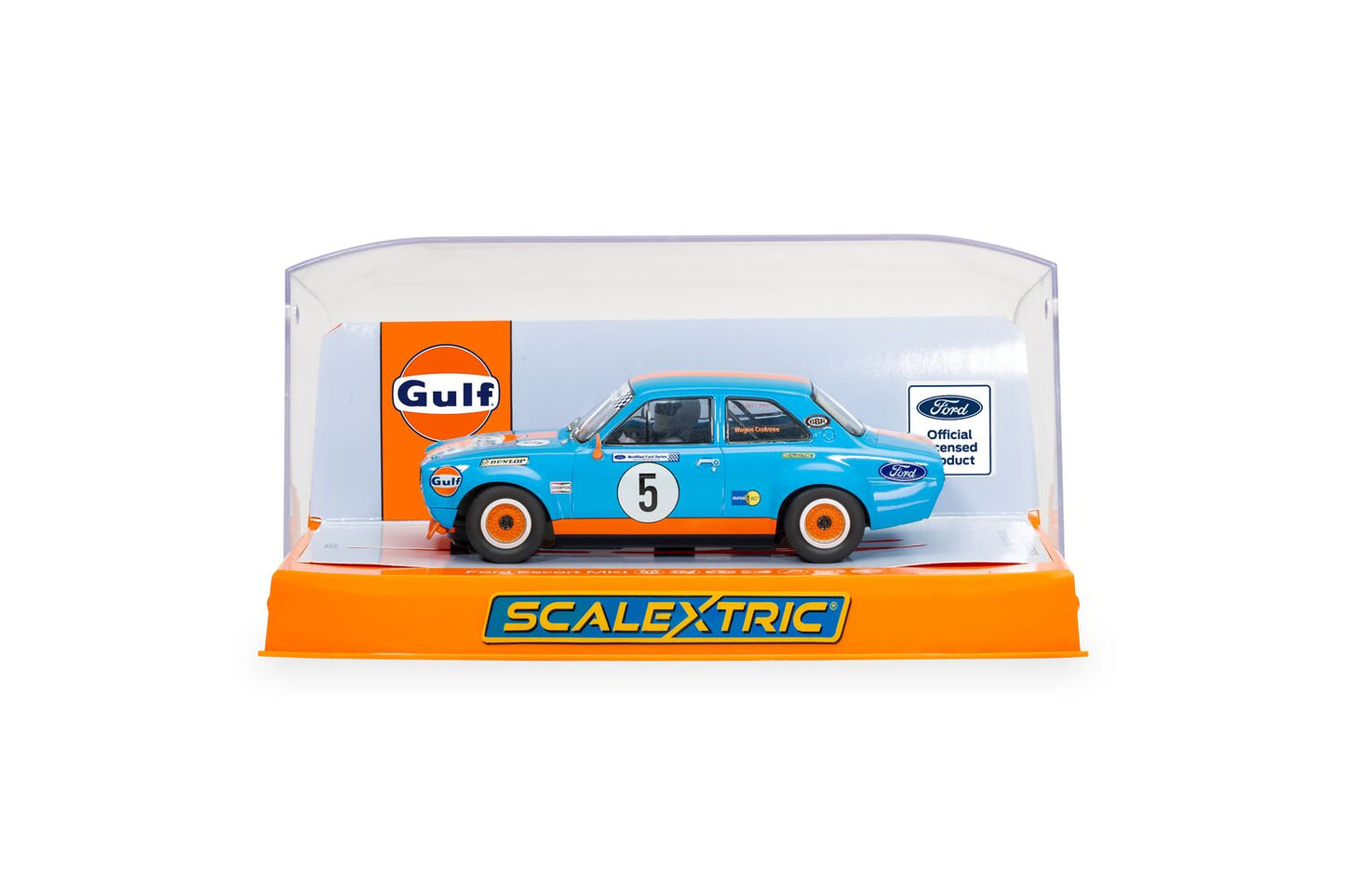 Scalextric C430 - Ford Escort Mk1 - Wayne Crabtree Modified Ford Series 2023 - Gulf Edition