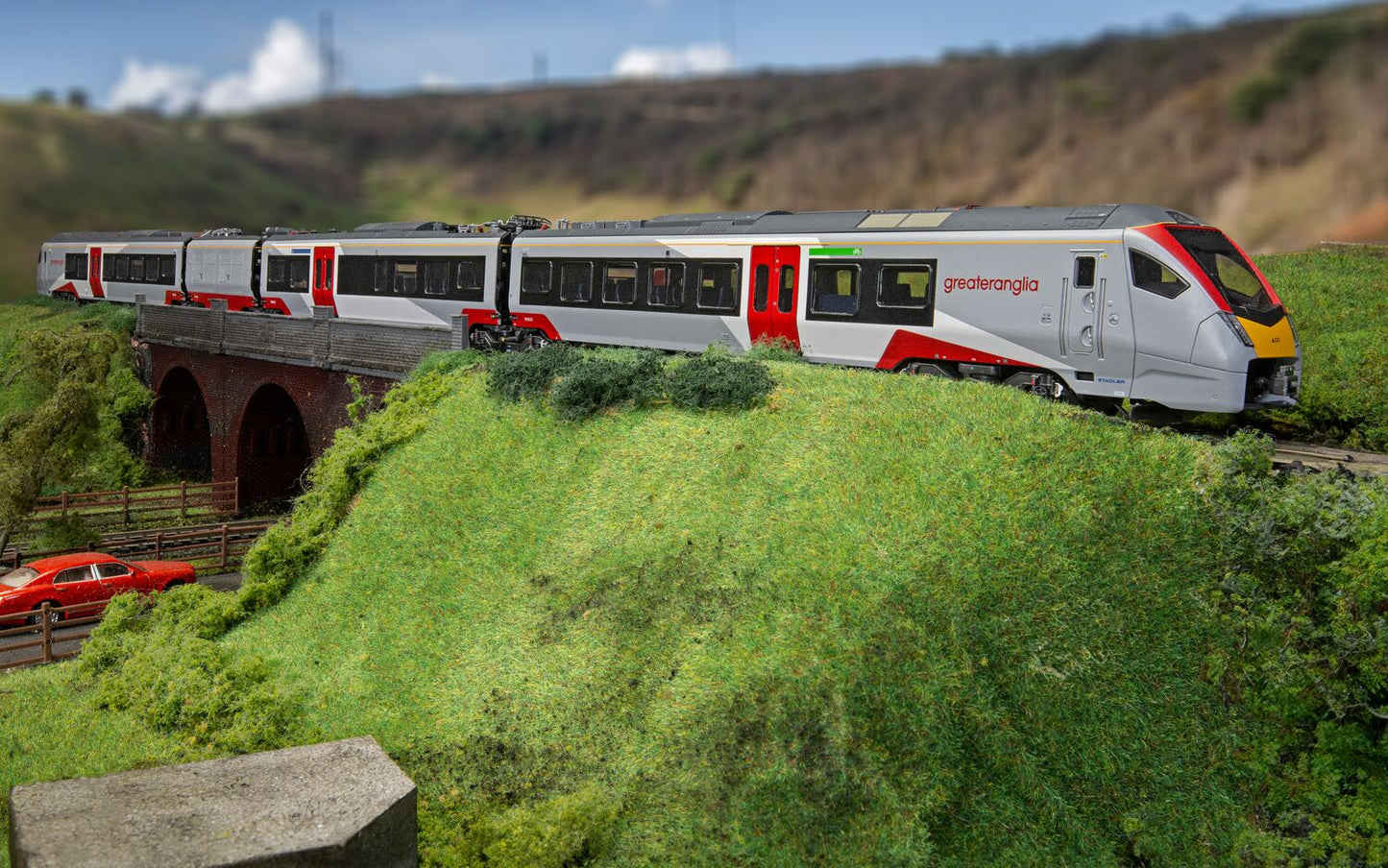 Hornby R3963 - Greater Anglia, Class 755/3 'FLIRT' 3 Car Train Pack