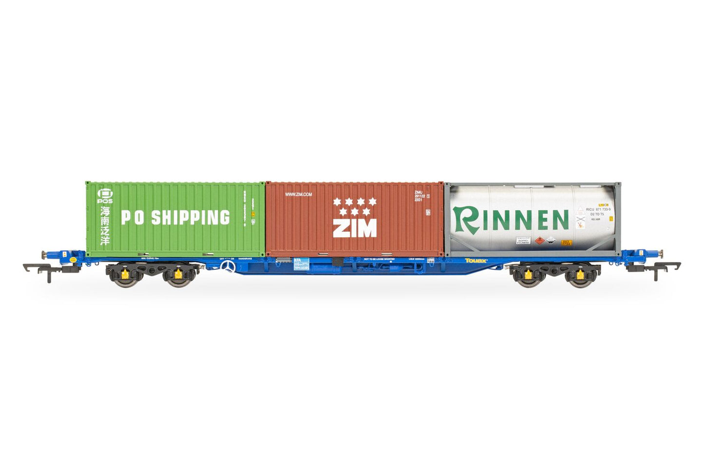 Hornby R60239 - KFA Container Wagon With 2 x 20ft Containers & 1 x 20ft Tanktainer