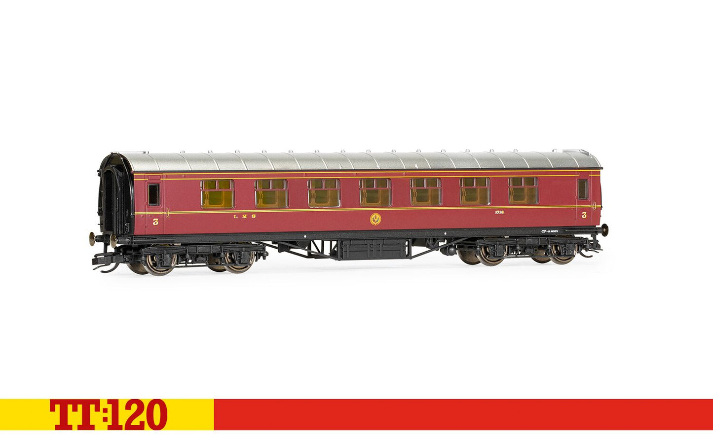 Hornby TT4008 - LMS 57' Corridor Third Class Coach No.1716