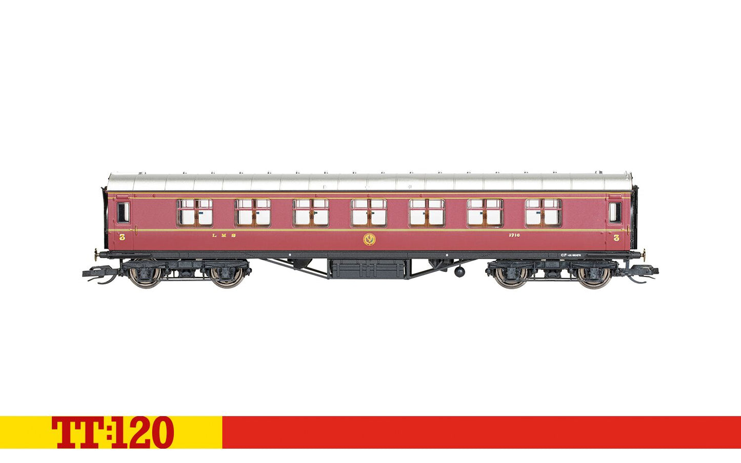 Hornby TT4008 - LMS 57' Corridor Third Class Coach No.1716