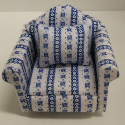 Streets Ahead DF889 - Blue Pattern Armchair