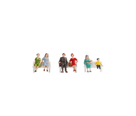 Gaugemaster GM3910104 - Sitting People (6) Hobby Figure Set - TT120