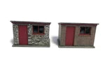 Scale Model Scenery KX071-OO Small Brick/Stone Lineside Huts/Sheds (Pack of 2) - OO Gauge