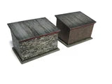 Scale Model Scenery KX071-OO Small Brick/Stone Lineside Huts/Sheds (Pack of 2) - OO Gauge