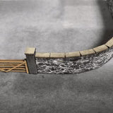 Scale Model Scenery KX072A-OO Flexible 5ft Wall (Dark Red Brick) - Builds 1.6m - OO Gauge