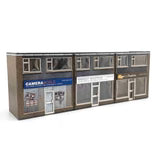 Scale Model Scenery KX089 - OO Low Relief 1970's Terraced Shops - OO Gauge