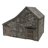 Scale Model Scenery KX098 - OO Old Dairy & Lean To - OO Gauge