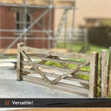 Scale Model Scenery LX001 - OO Five-Bar Gates & Posts (Pack of 3) - OO Gauge