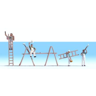 Noch 15056 - Painters (4) and Accessories Figure Set