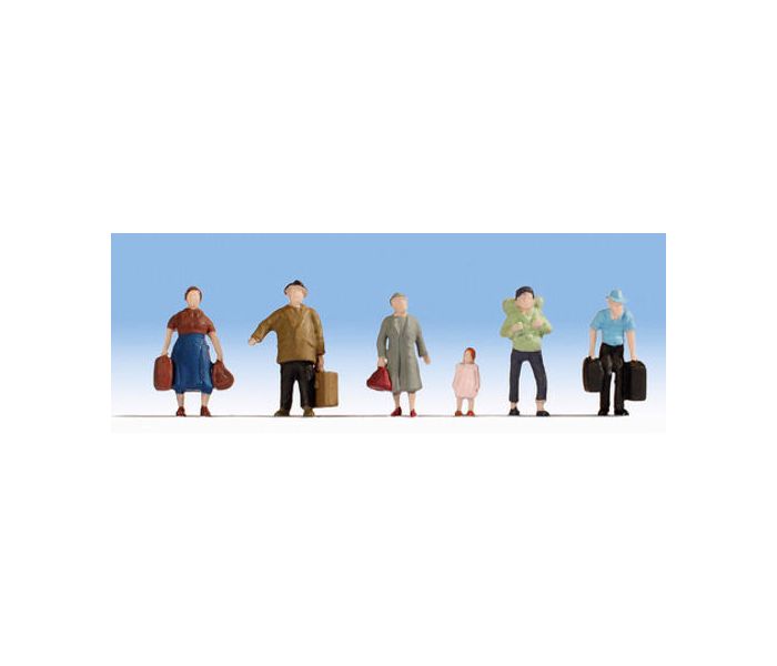 Noch 47115 - TT Scale Passengers with Luggage (6) Hobby Figure Set
