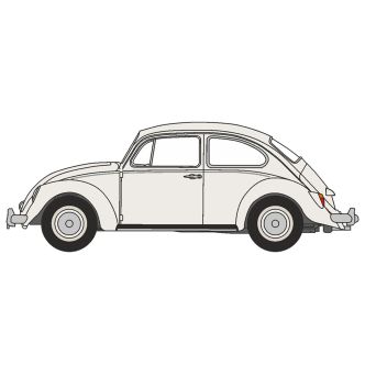 Oxford Diecast NVWB008 - VW Beetle White (Abbey Road)