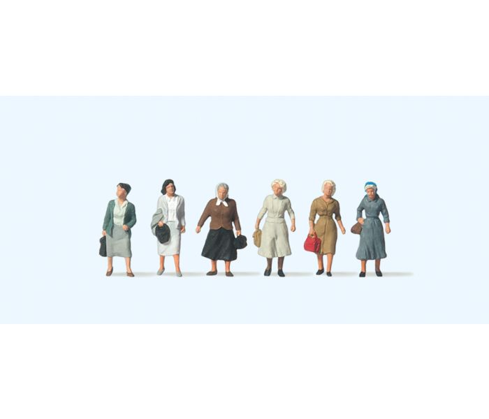 Preiser 75017 - Female Commuters (6) Figure Set - TT Scale