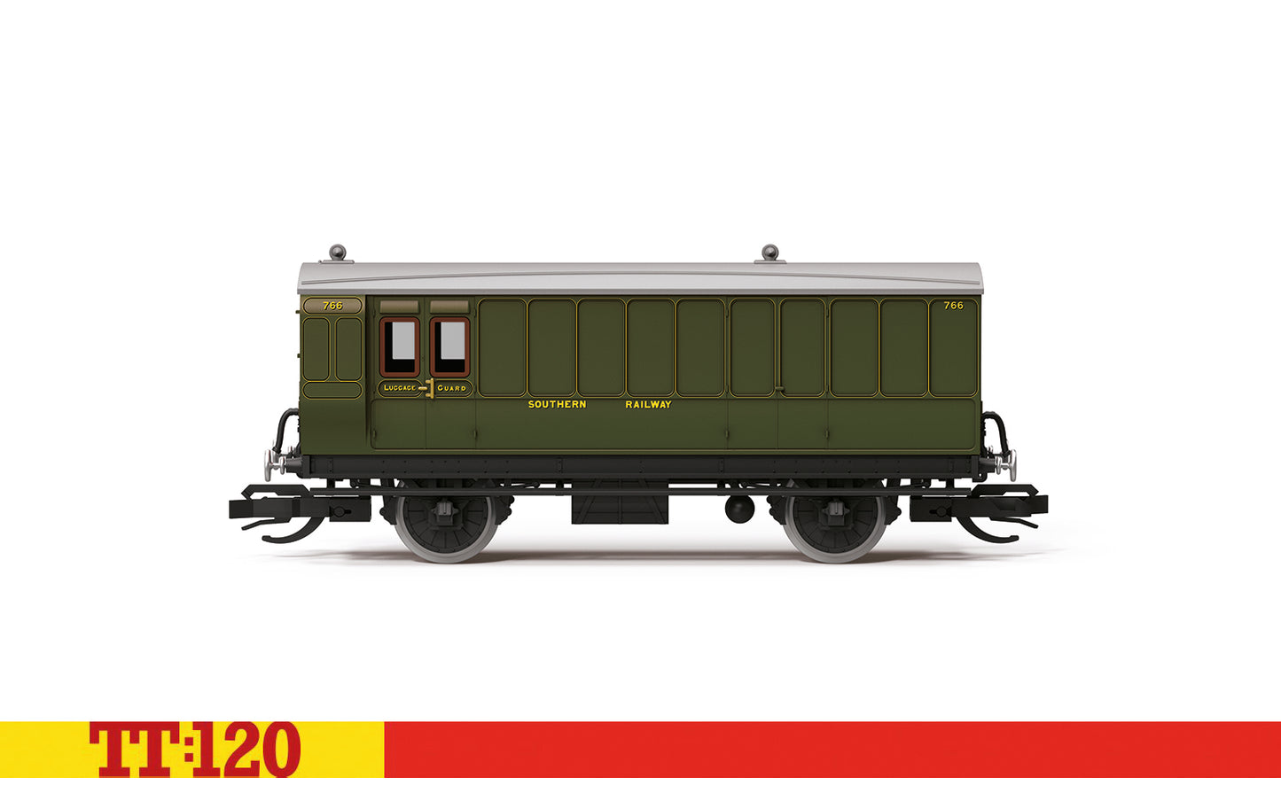 Hornby TT4054 - SR - 4 Wheel - '766' - Passenger Brake Coach