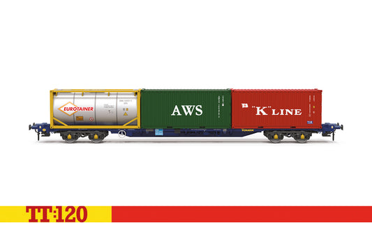 Hornby TT6030 - Touax KFA Container Wagon with 3x20 Containers