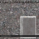 Scale Model Scenery TX007 - OO Dry Stone Wall Texture Paper (Pack of 5) - OO Gauge