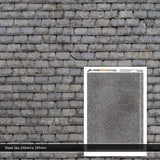 Scale Model Scenery TX014 - OO Weathered Slate Roofing Texture Paper (Pack of 5) - OO Gauge