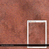 Scale Model Scenery TX100 - OO Victorian Weathered Red Brick Texture Paper (Pack of 5) - OO Gauge