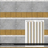 Scale Model Scenery TX212 - OO Network Rail Platform Edge Coping With Buff Tactile Paving (Pack of 5) - OO Gauge