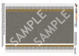 Scale Model Scenery TX233 - OO Asphalt Platform Sheets With Network Rail Coping & Yellow Line ( Pk of 5) - OO Gauge