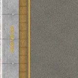 Scale Model Scenery TX233 - OO Asphalt Platform Sheets With Network Rail Coping & Yellow Line ( Pk of 5) - OO Gauge