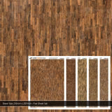 Scale Model Scenery TX298 - OO Worn Wooden Flooring Texture Paper (Pack of 5) - OO Gauge