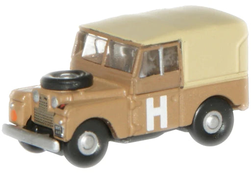 Oxford Diecast NLAN188002 - Sand/Military Land Rover 88 Hard Top